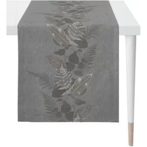 Am billigsten ⭐ Apelt Loft Style 1603 Tischläufer – 48×140 Cm – Grau/goldfarben 🎉 12